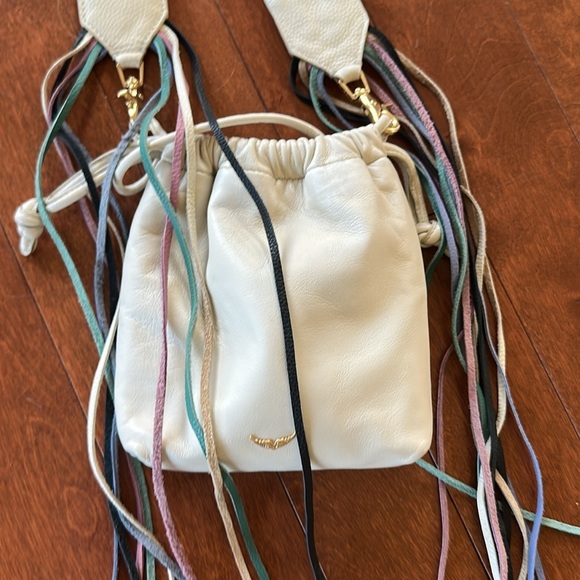 ZADIG & VOLTAIRE Rock Go Leather Bag with Macrame Strap - Picture 14 of 14